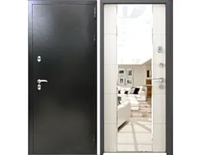 Входная дверь в дом с терморазрывом и зеркалом Зеркало М